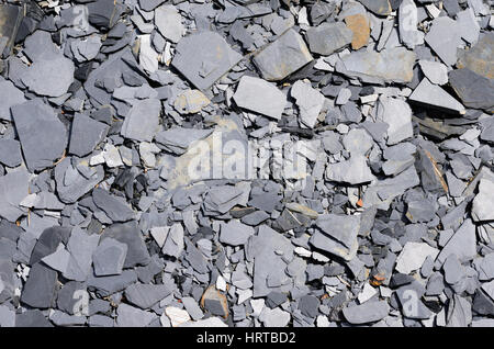 Broken slate on the ground Stock Photo