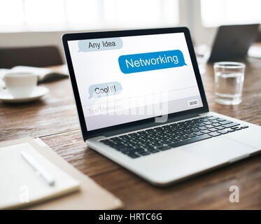 Online Communication connection Network Concept Stock Photo