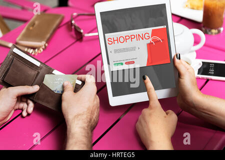 Online Shopping Cart E-Commers Concept Stock Photo