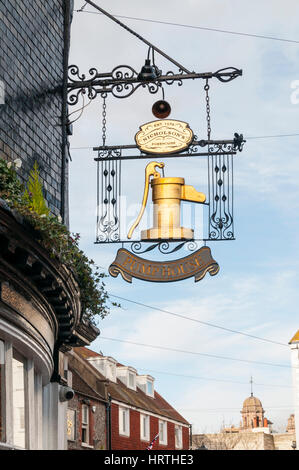 Sign for The Pump House public house in Brighton. Stock Photo