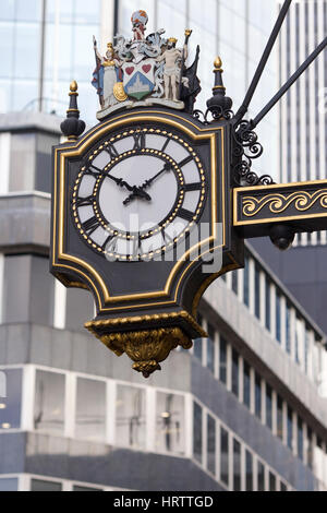 The twin clock Cornhill London Stock Photo