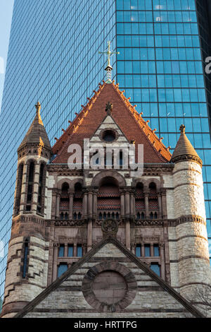 Trinity Church Details, Boston Stock Photo