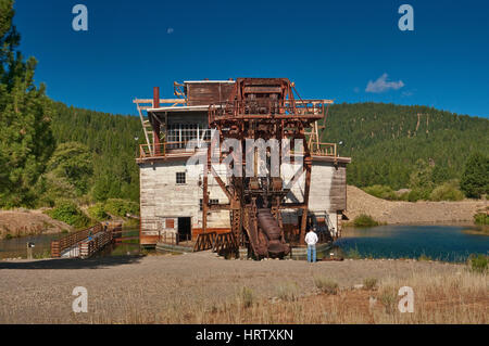 Historic gold mining dredge in Sumpter in Blue Mountains, Oregon, USA Stock Photo