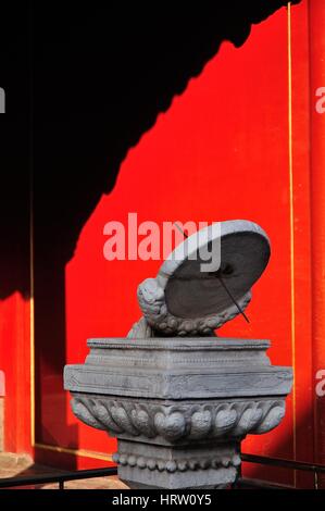 Sundial in Forbidden City Stock Photo