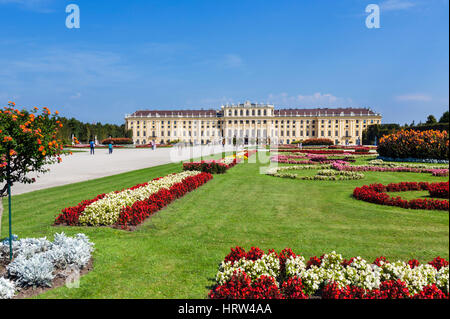 Rear of the Schönbrunn Palace, Vienna, Austria Stock Photo