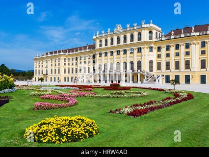 Rear of the Schönbrunn Palace, Vienna, Austria Stock Photo