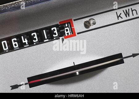 electric meter in private household Stock Photo