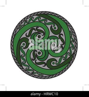 Celtic spiral ornament Stock Vector