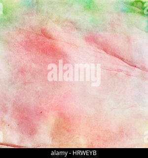Abstract watercolor art hand paint on white background with spray, spots, splashes: red and green tones and halftones Stock Photo