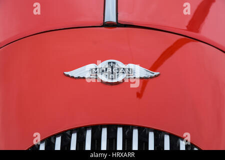 Morgan bonnet/hood badge. Stock Photo