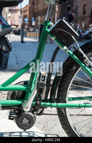 bike roadsweeper solar energy Stock Photo