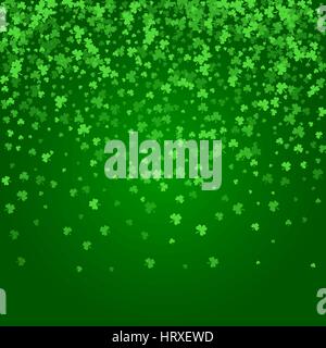 Square Saint Patricks Day background with clover Stock Vector