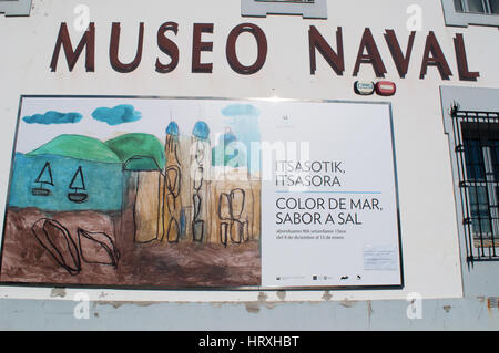 Donostia-San Sebastian: the Naval Museum, on the port of the Old City, pays tribute to the tradition and history of the basque maritimum heritage Stock Photo