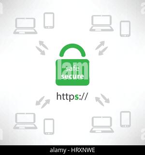 Secure Online Communication Concept Stock Vector