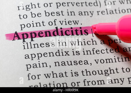 Fake Dictionary, Dictionary definition of the word appendicitis ...