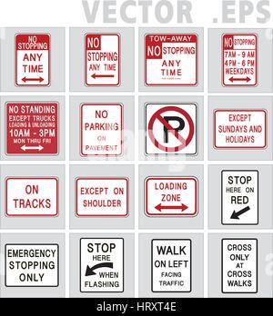 Traffic sign road. clip art, Vector, illustration. Stock Vector