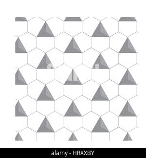 Geometric design shape on white background. Tiles pattern. Stock Photo