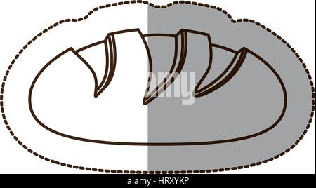figure nomal bread icon Stock Vector