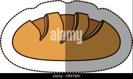 color nomal bread icon Stock Vector