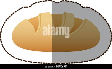 colorful nomal bread icon Stock Vector
