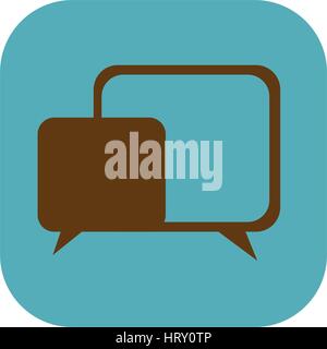 color square with speech icon Stock Vector