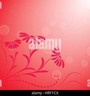 Chamomiles on a pink background Stock Vector
