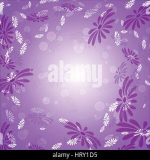 Daisies on a lilac background Stock Vector