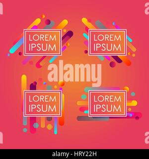 Abstract retro background with multicolored geometric shapes like space. Vector illustration. Stock Vector