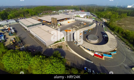 Aerial view, ZBH Marl, Central Depot Marl with recycling, Marl, aerial, new urban building yard, Brassertstraße, Marl, Ruhr Stock Photo