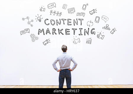 content marketing concept Stock Photo