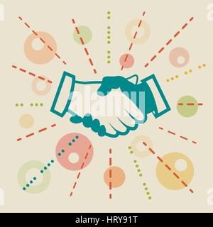 Handshake. Concept business illustration Stock Vector