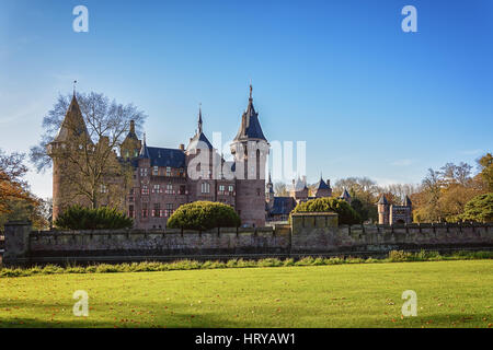 November 9, 2014, Haarzuilens in The Netherlands, a picture of Kasteel de Haar, the largest and most luxurious castle in the Netherlands. Stock Photo