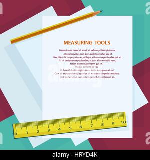 work yellow measuring tape cartoon vector illustration Stock Vector