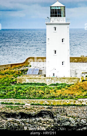 godrevy lighthouse near st. ives, Cornwall; Leuchtturm bei St. Ives, Cornwall Stock Photo