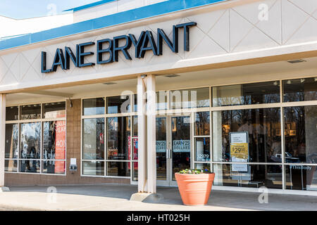 Fairfax, USA - February 18, 2017: Lane Bryant store for plus sized clothing Stock Photo