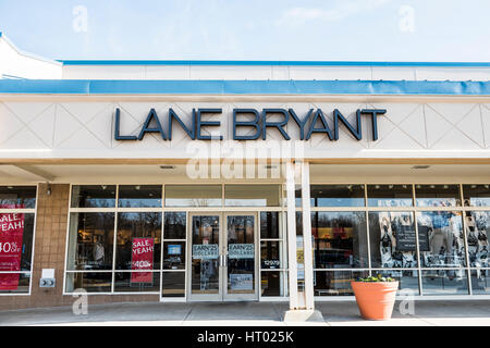 Fairfax, USA - February 18, 2017: Lane Bryant store for plus sized clothing Stock Photo