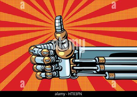 thumb up robot hand gesture line icon vector illustration Stock Vector ...