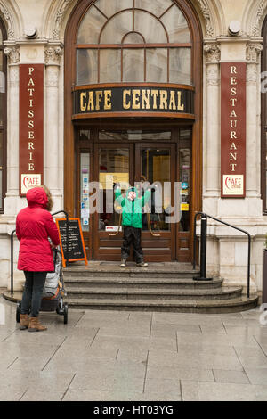 Café Central a Historic Viennese café on Herrengasse, Vienna, Austria. Stock Photo