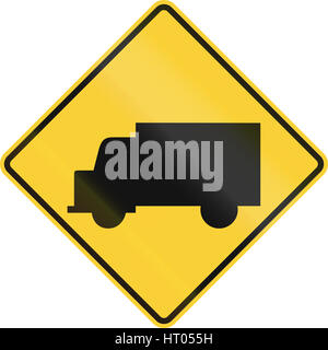 United States MUTCD warning road sign - No outlet Stock Photo - Alamy