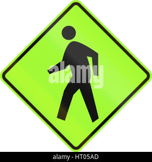 United States MUTCD road sign - Pedestrians. Stock Photo