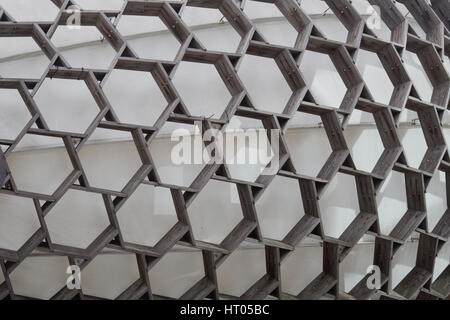 wooded hexagon patterns Stock Photo