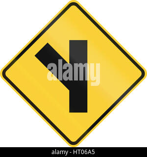 United States MUTCD warning road sign - Intersection. Stock Photo