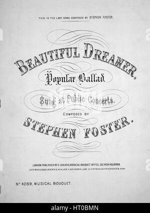 Beautiful Dreamer, song by Stephen Foster, arranged by L. Streabbog ...