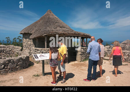 The Celtic settlement of 'Castro de Santa Tecla' - first century BC, La Guardia, Pontevedra province, Region of Galicia, Spain, Europe Stock Photo