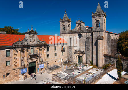 Monastery-Hotel of Santo Estevo de Ribas de Sil (10th century), Nogueira de Ramuin, Orense province, Region of Galicia, Spain, Europe Stock Photo