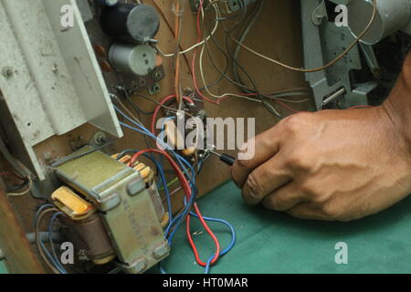Repair and diagnostic electronics device. Stock Photo