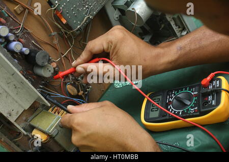 Repair and diagnostic electronics device. Stock Photo