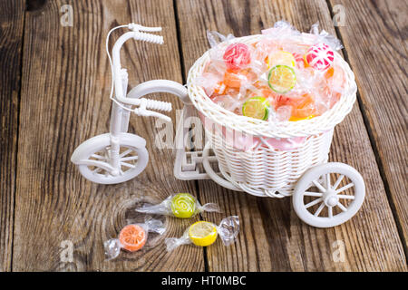 Colorful candy in cellophane wrappers Stock Photo