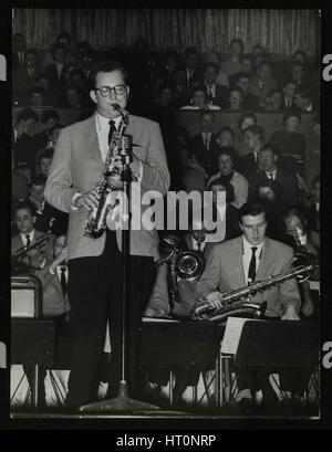 The Stan Kenton Orchestra in concert, 1956. Artist: Denis Williams Stock Photo