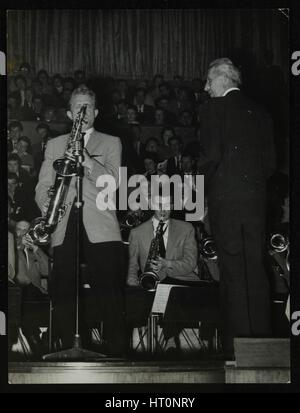 The Stan Kenton Orchestra in concert, 1956. Artist: Denis Williams Stock Photo